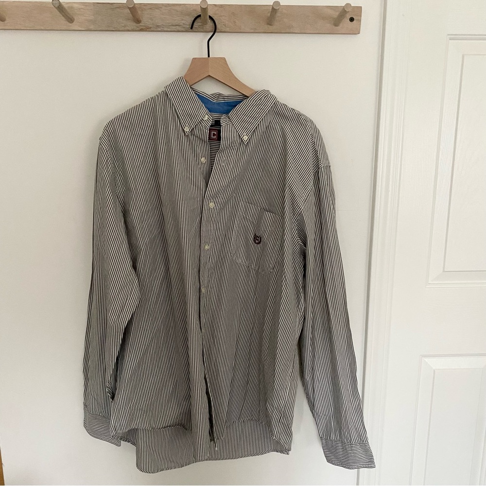 Like new Mens chaps striped button down